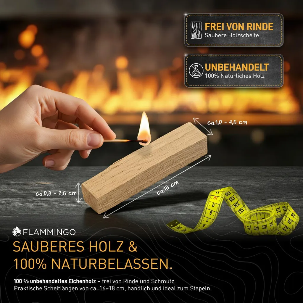 Anzündholz aus Holz – 30-kg-Gebinde, Produktansicht 2