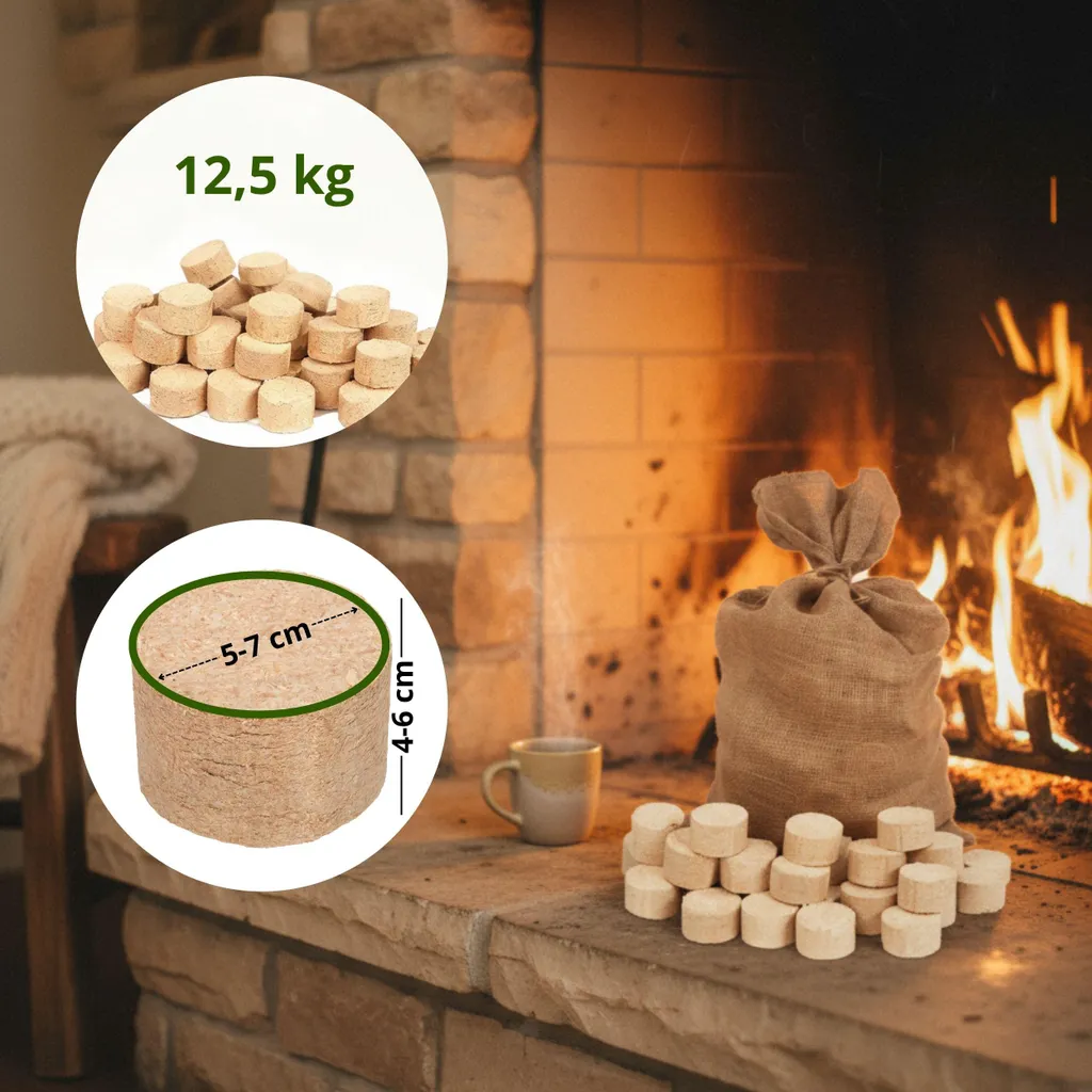 Briketts – 12 – 5 kg, rund, Produktansicht 2