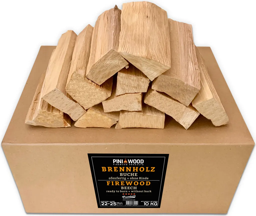 Buchen-Grillholz ohne Rinde – 25 cm – 10 kg, Produktansicht 1