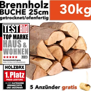 Buchen-Kaminholz – 25/33 cm – mit wählbarem Gewicht, Buche, 33 cm, Produktansicht 1