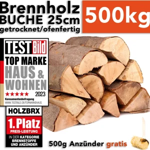 Buchen-Kaminholz – 25 cm – 500 kg, Produktansicht 1