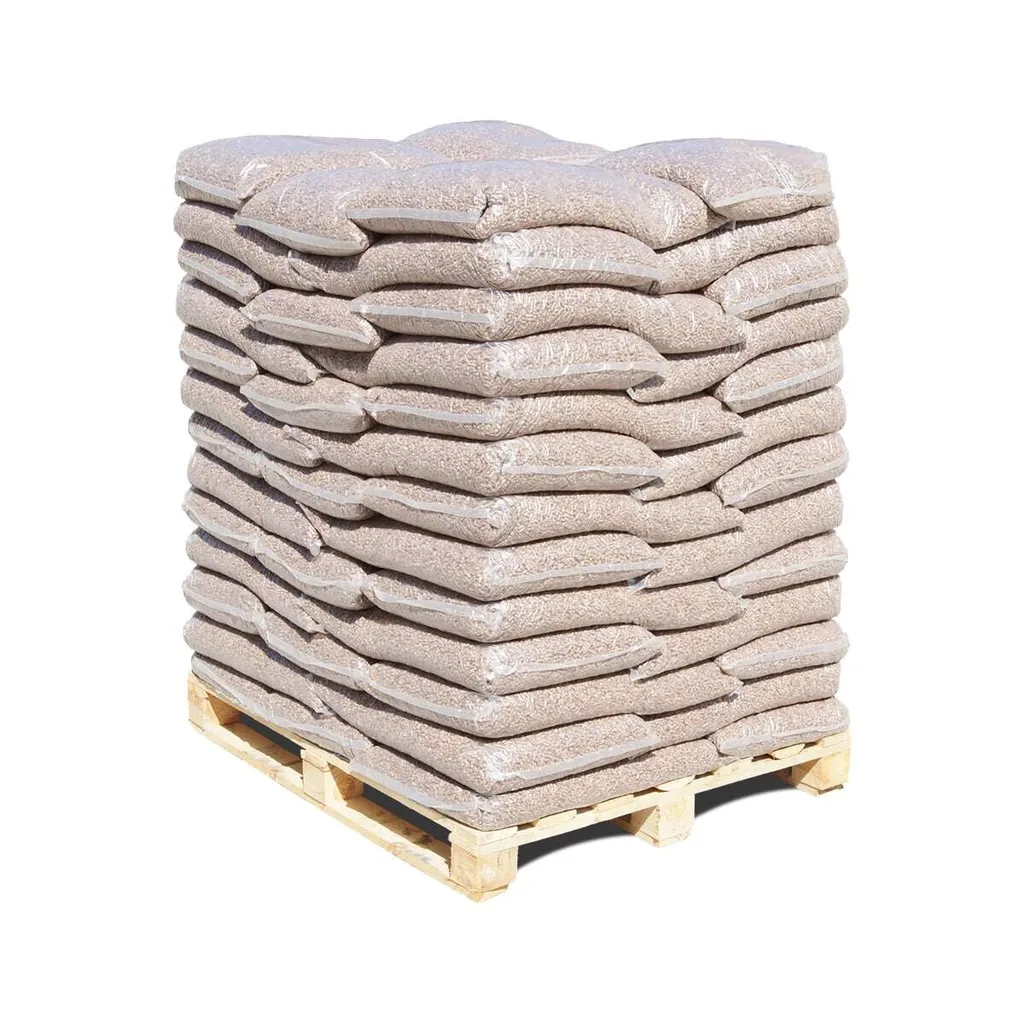 Eichen-Pellets aus Holz ENplus A1 – 975 kg Paletteneinheit (65 × 15 kg) – 6 mm, Produktansicht 2
