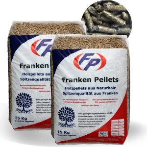 Frankenpellets Pellets aus Holz – 30 kg (2 × 15 kg) – 6 mm, Produktansicht 1