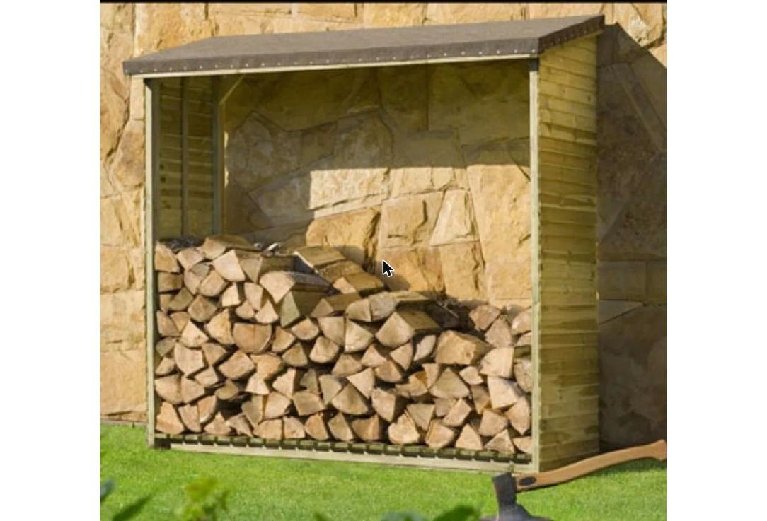 Kaminholzregal aus druckimprägniertem Holz – 188 × 69 × 183 cm, Produktansicht 1