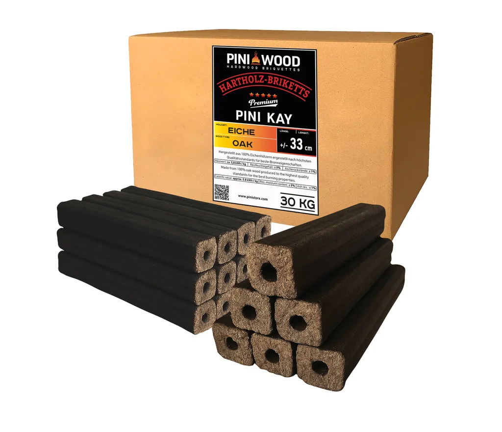 KAY Eichenholzbriketts – 30 kg – 23/33 cm, Produktansicht 1
