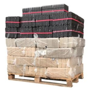 Kohle – Gemischte Rufholzbriketts + Briketts aus Braunkohle Paletteneinheit (930 kg), Produktansicht 1