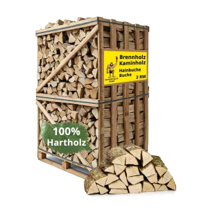 Neandertaler Feuer Hartholz-Kaminholz – 2 RM – 25 cm, Produktansicht 1