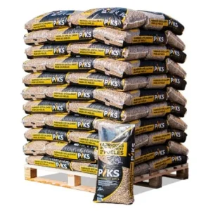 Pellets aus Holz 6 mm – Paletteneinheit mit 66 Säcken à 15 kg, Produktansicht 1