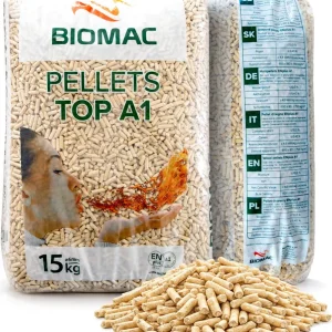 Pellets aus Holz ENplus A1 – 15 kg – 6 mm, Fichte/Kiefer, Produktansicht 1