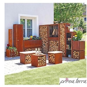 Prima terra Kaminholzregal – Edelrost, Produktansicht 1